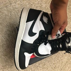 Air Jordan 1 Black White 2014 Gs Sz 7